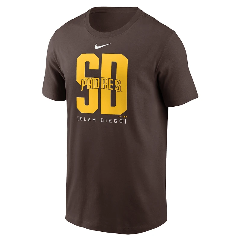 T-shirt de tableau bord des San Diego Padres Nike marron pour homme