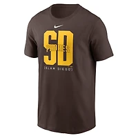 T-shirt de tableau bord des San Diego Padres Nike marron pour homme