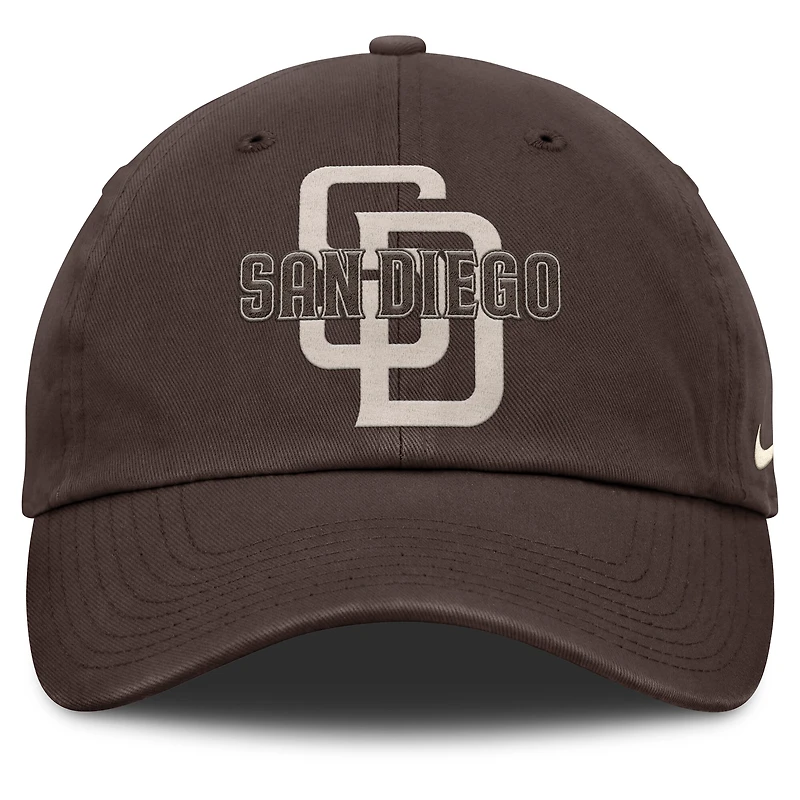 Casquette ajustable Nike marron pour homme San Diego Padres Statement Club