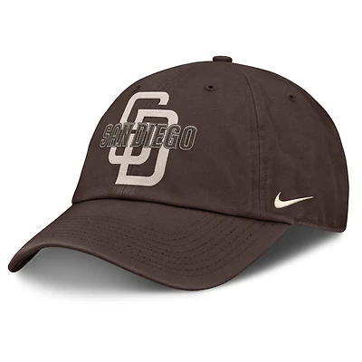Casquette ajustable Nike marron pour homme San Diego Padres Statement Club