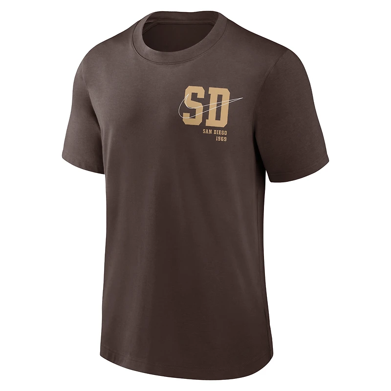 T-shirt Nike San Diego Padres Statement Game Over pour homme, marron