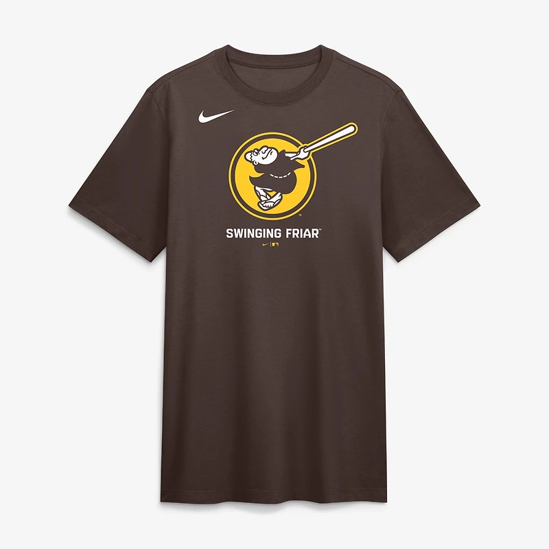 Men's Nike  Brown San Diego Padres Tri-Blend Logo T-Shirt
