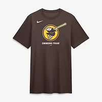 Men's Nike  Brown San Diego Padres Tri-Blend Logo T-Shirt