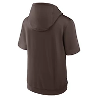 Men's Nike Brown San Diego Padres Tri-Code Lockup Short Sleeve Pullover Hoodie