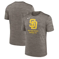 T-shirt Nike marron pour homme San Diego Padres Velocity Performance