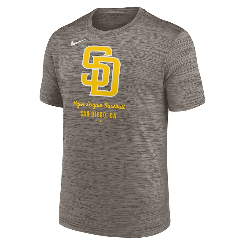 T-shirt Nike marron pour homme San Diego Padres Velocity Performance