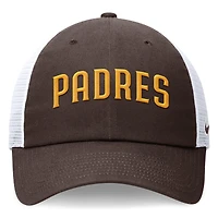 Casquette de camionneur ajustable Nike marron pour homme avec inscription San Diego Padres