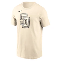 T-shirt Nike crème pour homme avec logo camouflage des Padres de San Diego