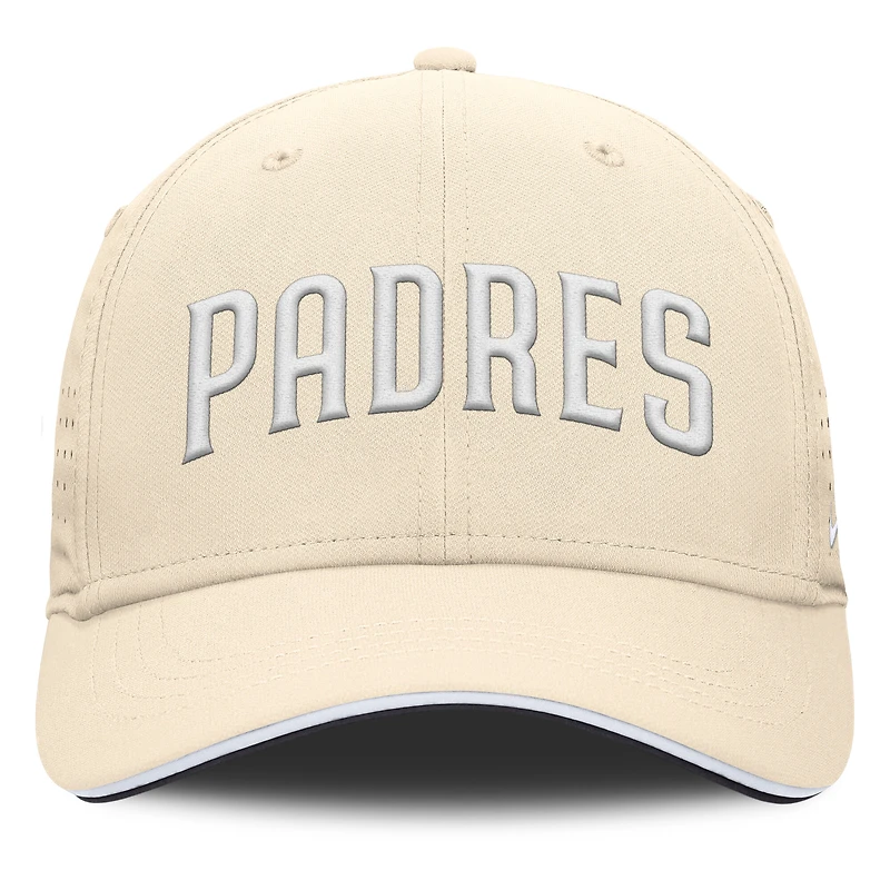 Casquette Nike Rise Performance Flex crème pour homme des Padres de San Diego