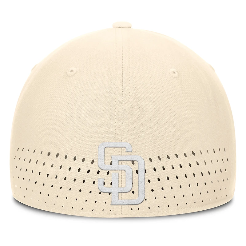 Casquette Nike Rise Performance Flex crème pour homme des Padres de San Diego