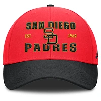 Men's Nike Crimson/Black San Diego Padres Neon 90s Rise Adjustable Hat