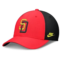 Men's Nike Crimson/Black San Diego Padres Neon 90s Rise SwooshFlex Hat