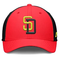 Men's Nike Crimson/Black San Diego Padres Neon 90s Rise SwooshFlex Hat