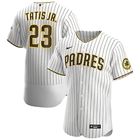 Maillot de joueur authentique Nike Fernando Tatís Jr. pour Homme Blanc/Marron San Diego Padres Domicile