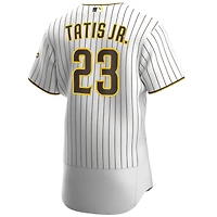 Maillot de joueur authentique Nike Fernando Tatís Jr. pour Homme Blanc/Marron San Diego Padres Domicile