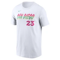 Men's Nike Fernando Tatis Jr. White San Diego Padres City Connect Fuse Name & Number T-Shirt