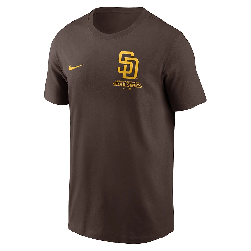 T-shirt avec nom et numéro Nike Fernando Tatis Jr. pour homme, marron, San Diego Padres 2024 MLB World Tour Seoul Series
