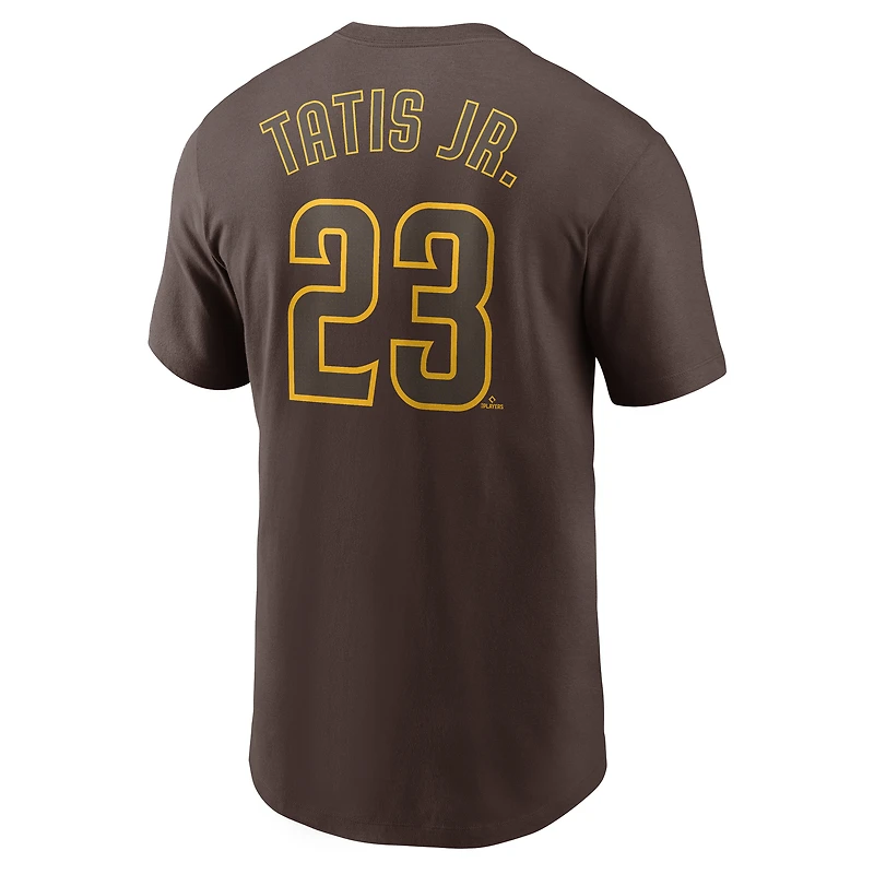T-shirt avec nom et numéro Nike Fernando Tatis Jr. pour homme, marron, San Diego Padres 2024 MLB World Tour Seoul Series