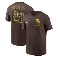 T-shirt avec nom et numéro Nike Fernando Tatis Jr. pour homme, marron, San Diego Padres 2024 MLB World Tour Seoul Series