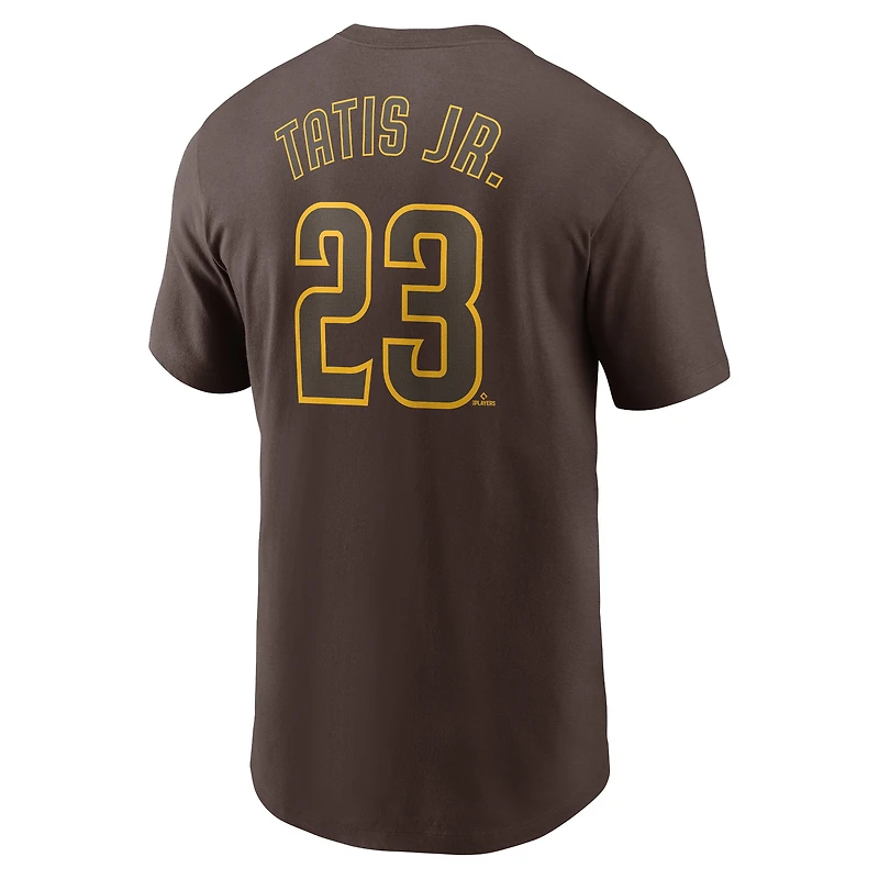 Men's Nike Fernando Tatis Jr. Brown San Diego Padres Fuse Name & Number T-Shirt