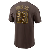 Men's Nike Fernando Tatis Jr. Brown San Diego Padres Fuse Name & Number T-Shirt