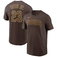 T-shirt avec nom et numéro Nike Fernando Tatis Jr. des San Diego Padres pour hommes, marron