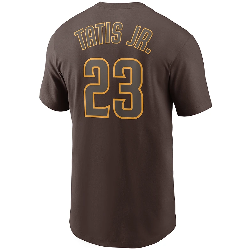 T-shirt avec nom et numéro Nike Fernando Tatis Jr. des San Diego Padres pour hommes, marron