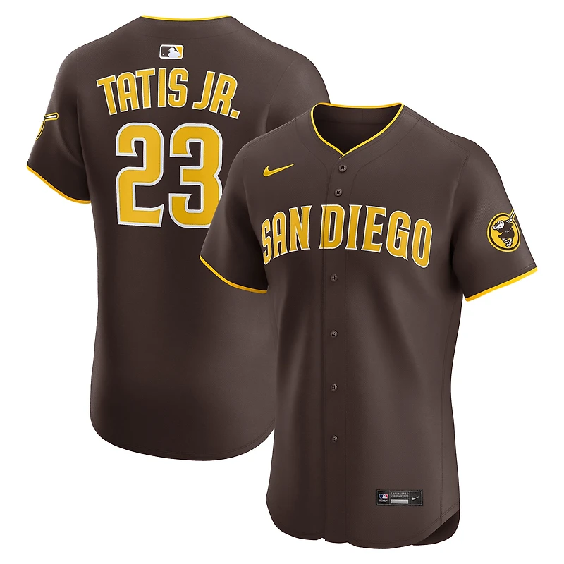 Men's Nike Fernando Tatis Jr. Brown San Diego Padres Road Elite Jersey