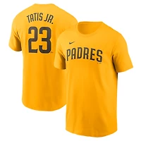 T-shirt avec nom et numéro Nike Fernando Tatis Jr. Gold San Diego Padres Fuse pour homme