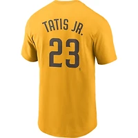 T-shirt Nike Fernando Tatis Jr. doré avec nom et numéro des San Diego Padres pour homme