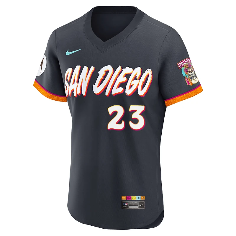 Men's Nike Fernando Tatis Jr. Obsidian San Diego Padres 2026 City Connect Authentic Sponsor Patch Jersey
