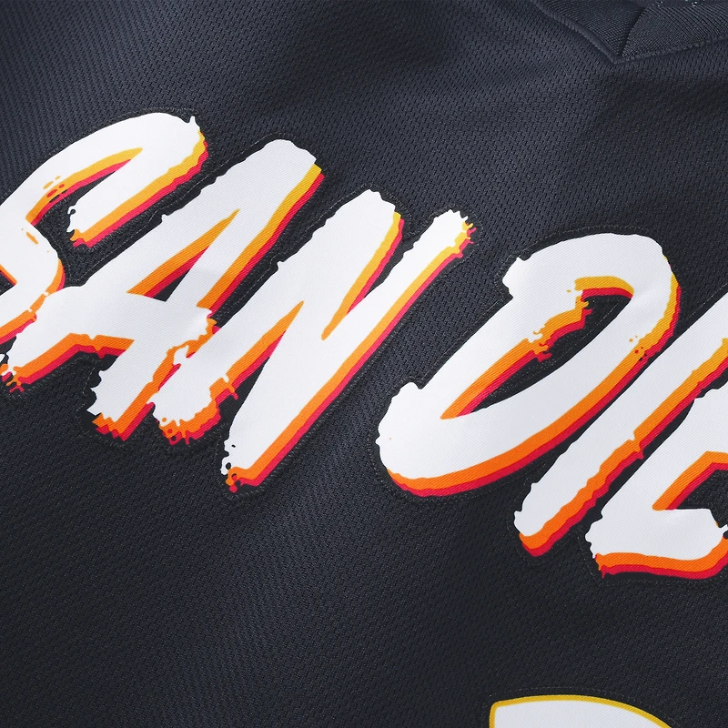 Maillot authentique Nike Fernando Tatis Jr. Obsidian San Diego Padres 2026 City Connect avec écusson du sponsor