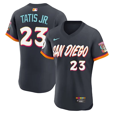 Men's Nike Fernando Tatis Jr. Obsidian San Diego Padres 2026 City Connect Authentic Sponsor Patch Jersey