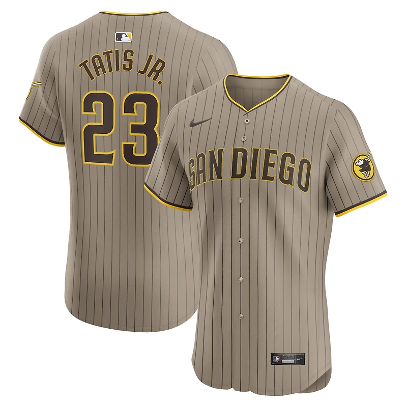 Maillot de joueur d'élite alternatif des San Diego Padres Nike Fernando Tatis Jr. Sand pour homme