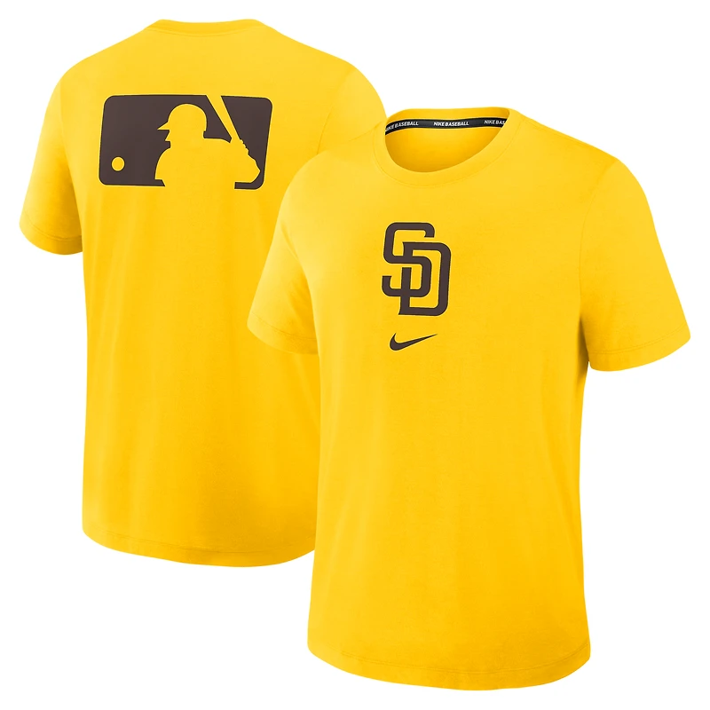 T-shirt Nike Gold San Diego Padres Authentic Collection Early Work Tri-Blend Dri-FIT pour homme