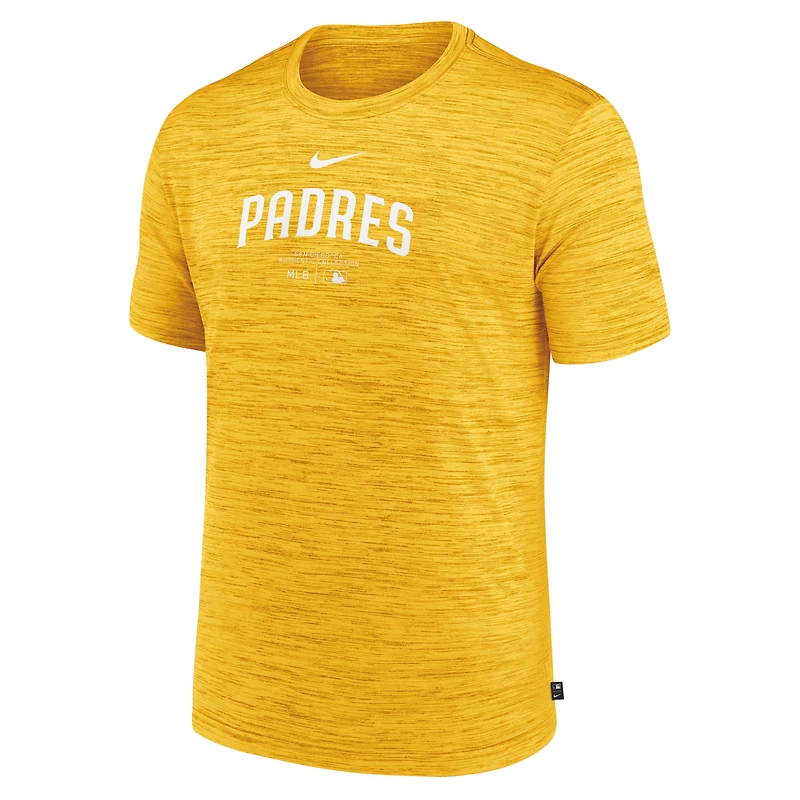 T-shirt Nike Gold San Diego Padres Authentic Collection Velocity Performance pour homme