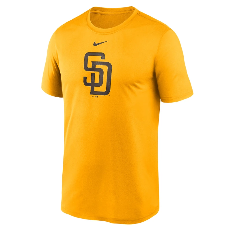 Men's Nike Gold San Diego Padres Legend Fuse Large Logo Dri-FIT T-Shirt