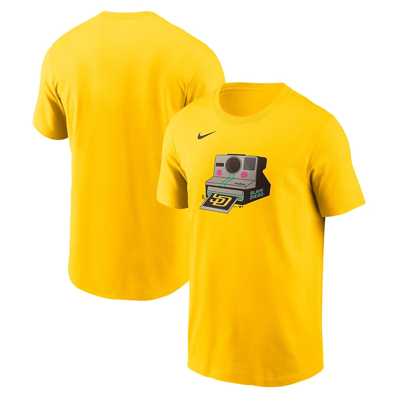T-shirt Nike doré pour homme des Padres de San Diego, ville natale locale