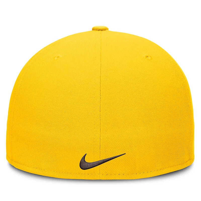 Men's Nike Gold San Diego Padres Wordmark Dri-FIT Round Bill True Fitted Hat