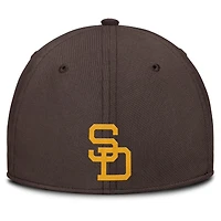 Casquette Nike Performance Flex grise/marron des Padres de San Diego Rise Swoosh pour homme