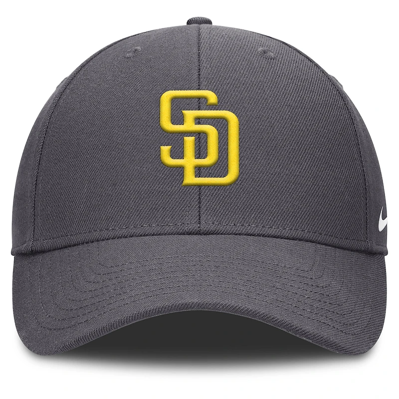 Casquette ajustable Nike San Diego Padres Club Performance pour homme, grise