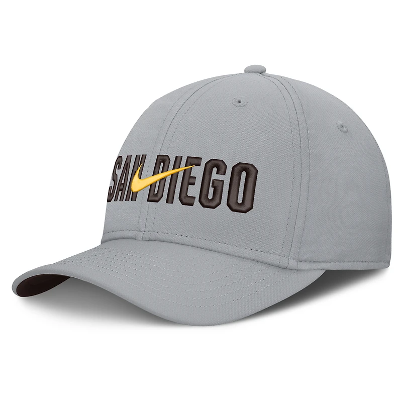 Men's Nike Gray San Diego Padres Primetime Rise Dri-FIT Flex Hat