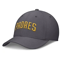 Casquette Nike Performance Flex grise pour homme avec logo Swoosh des Padres de San Diego