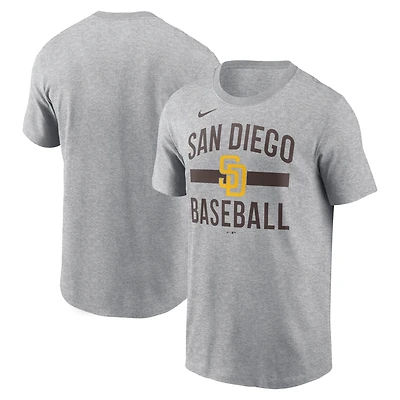 Men's Nike Heather Gray San Diego Padres Arched T-Shirt