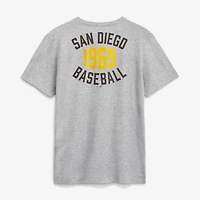 T-shirt Nike Heather Gray San Diego Padres Cooperstown 2-Hit pour homme