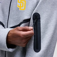 Men's Nike Heather Gray San Diego Padres Tech Fleece Raglan Full-Zip Windrunner Hoodie