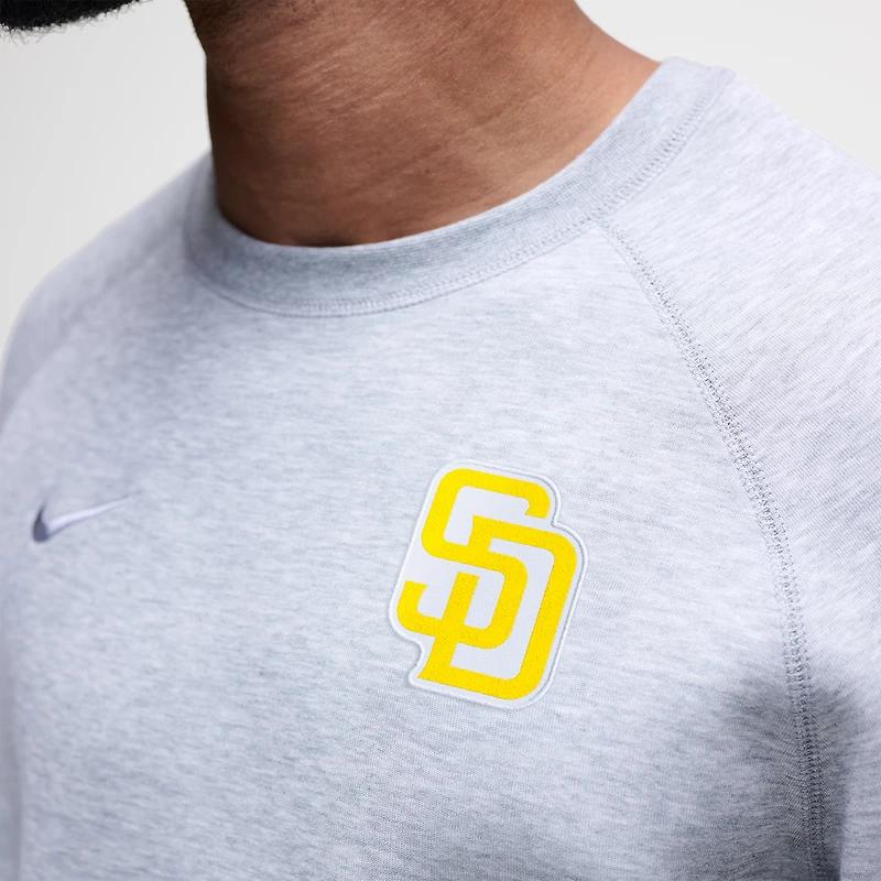 Men's Nike Heather Gray San Diego Padres Tech Fleece Raglan Sweatshirt
