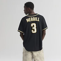 Maillot réplique Nike Jackson Merrill des Padres de San Diego pour homme, noir.