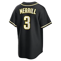 Men's Nike Jackson Merrill San Diego Padres Fashion Replica Black Out Jersey