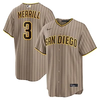 Maillot réplique alternatif Nike Jackson Merrill sable des Padres de San Diego pour homme